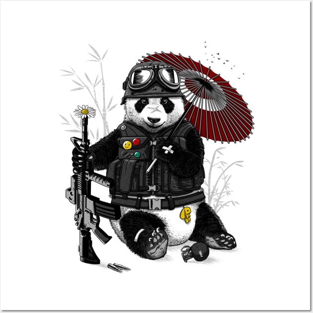 Military Panda Wall Art by albertocubatas